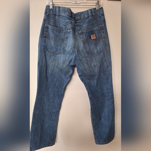 Carhartt Mens Relaxed Fit Jeans Medium Wash Zip/Button Closure Size 32x30 - Picture 7 of 8
